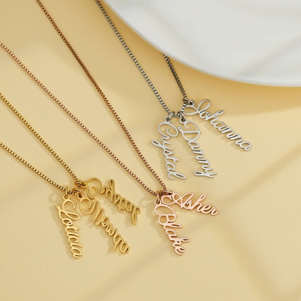 Personalized Vertical Name Necklace