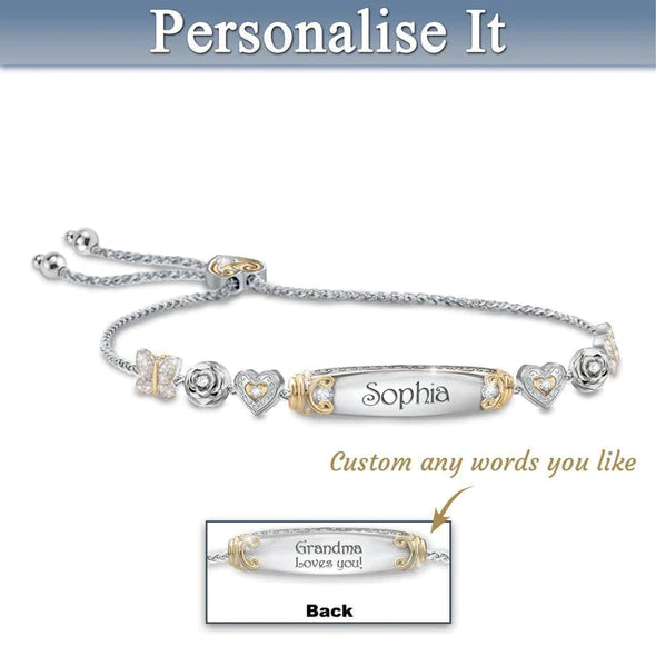 Mother's Day Gift Bolo Bracelet With Personalized Engravings
