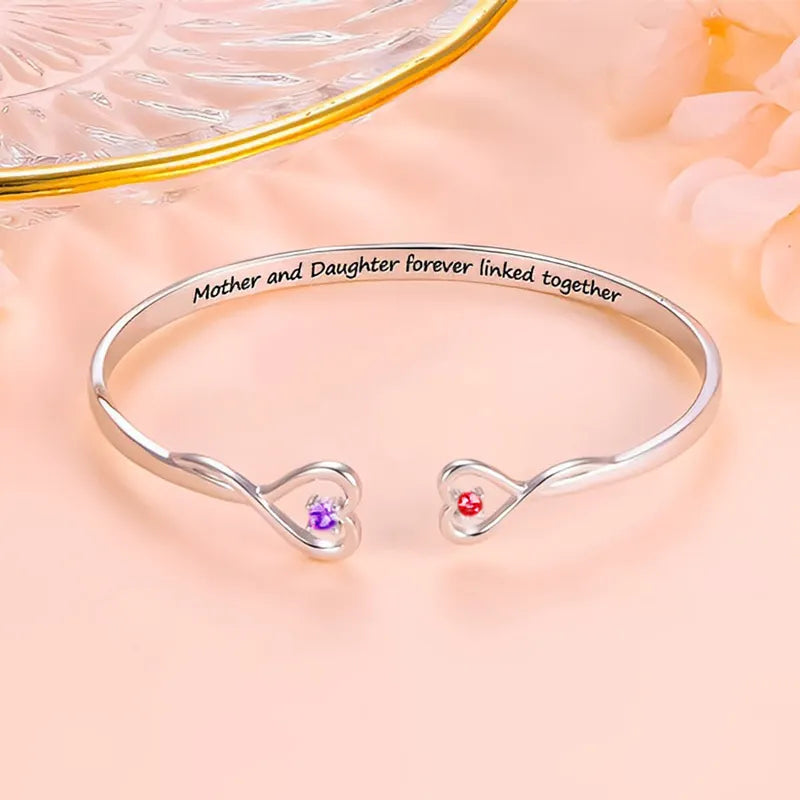 Mother & Daughter Forever Linked Together Custom Bracelet