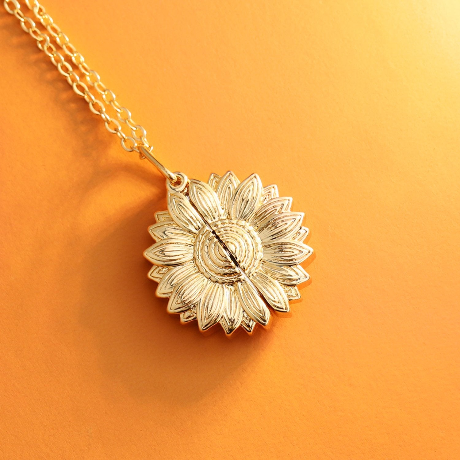 "YOU ARE MY SUNSHINE", Sunflower Necklace for Mother
