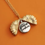 Load image into Gallery viewer, &quot;YOU ARE MY SUNSHINE&quot;, Sunflower Necklace for Mother

