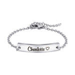 Load image into Gallery viewer, Christmas Gift Personalized symbol and name chain bracelet Silver Bracelet For Woman GG
