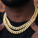 Load image into Gallery viewer, Dainty Cuban Iced Out Link Chain 18 inches / Gold Cuba link MelodyNecklace
