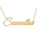 Load image into Gallery viewer, TinyName Custom Name Necklace Personalized 18K Gold Plated Nameplate Customized Jewelry Gift for Women Horizontal Name Necklace Pendant Necklaces Visit the TinyName Store
